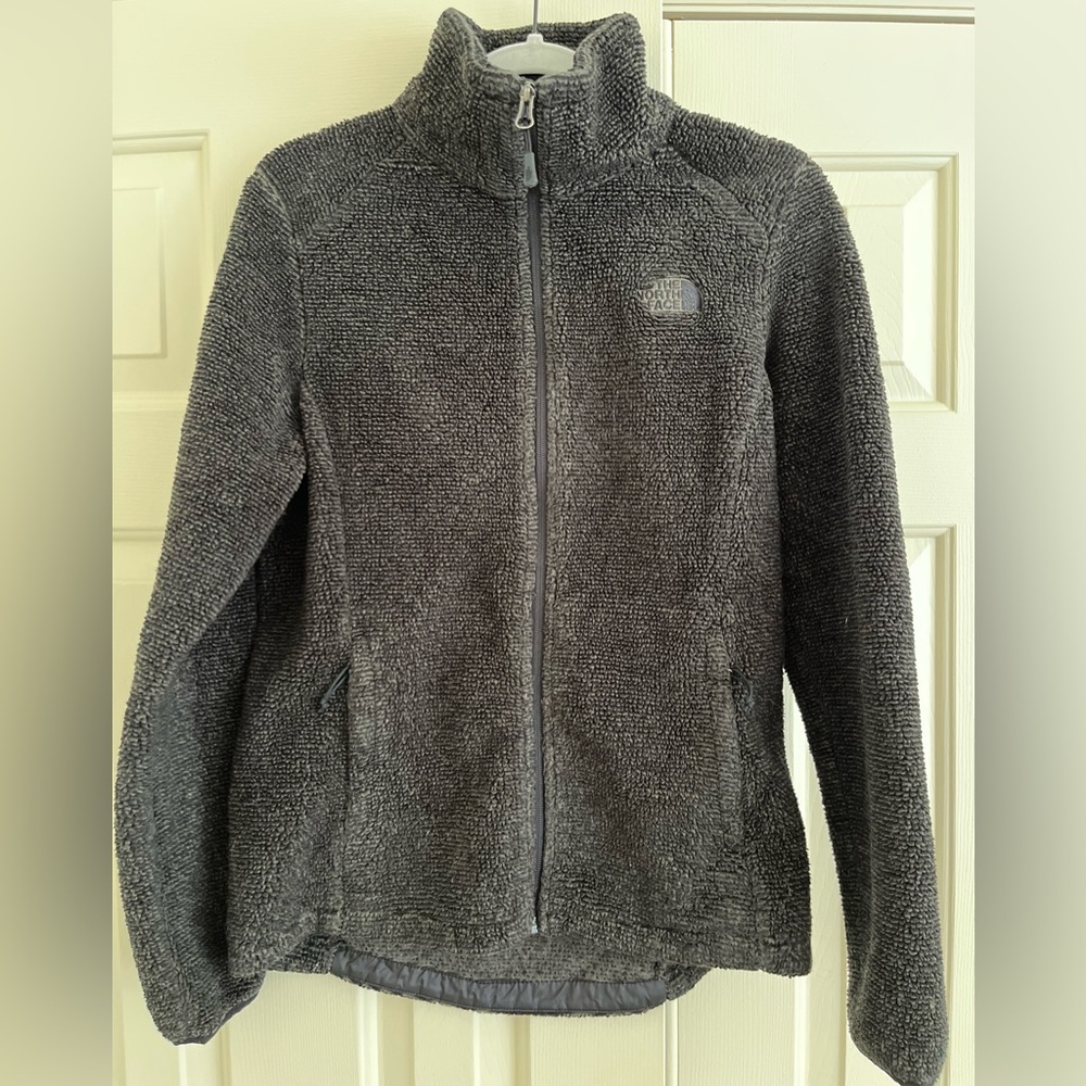 The North Face Green Teddy Jacket Plush Fleece High Collar